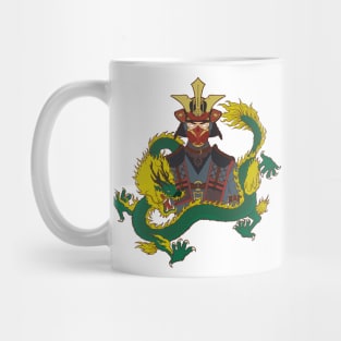 Samurai and dragon color ver Mug